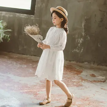 

2020 New Girls Lace Dresses Kids Princess Dresses for Baby Girls Lace Toddler Kids Spring Dresses for Girls with Lining, #8296