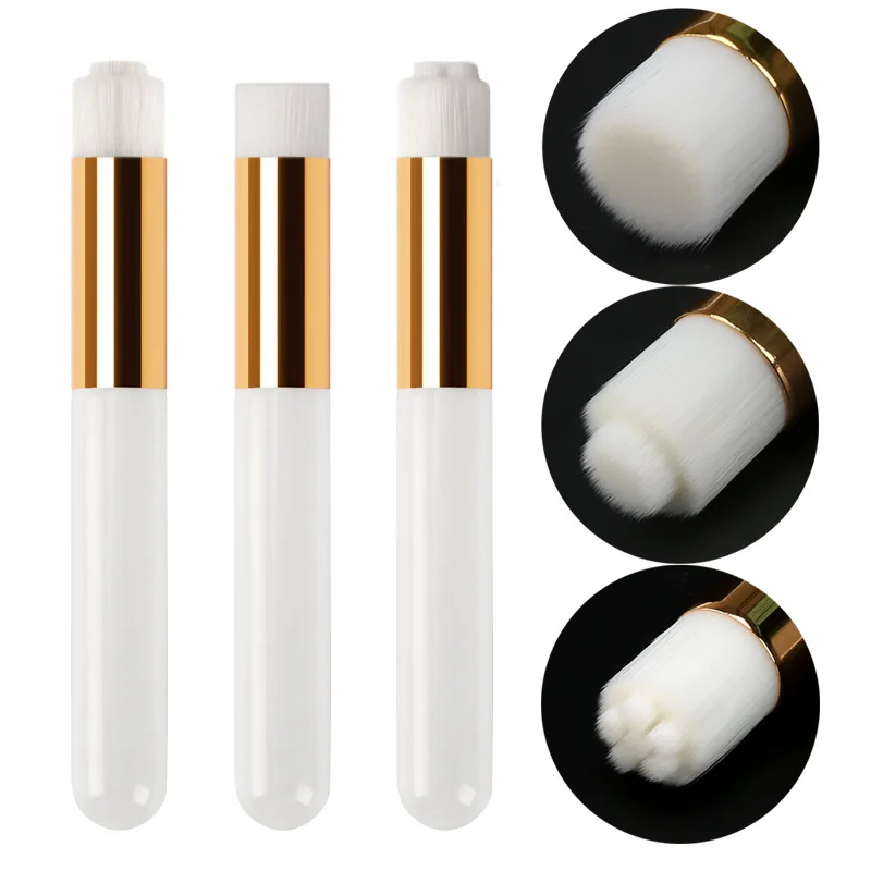 

1/5pcs Wooden Handle Eyelash Cleaning Brush Flat Flower Head Blackhead Acne Cleaning Brushes Face Washing Beauty Makeup Tools