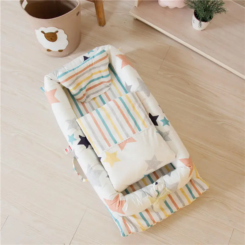 Блестящая детская кровать, складная детская кроватка для новорожденных, сон кровать для путешествий, высокое качество, 3 шт./компл., спальные кроватки для малышей - Цвет: 5