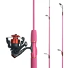 TIANNSII 1.5M Children Fishing Lure Rod Beginner Fishing Pole Cute Rod Include Spinning Reel Pink Green Available Children'sGift ► Photo 1/6