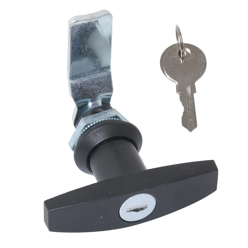 

Garage Door T-Handle LOCK Parts for Boat Mairne RV Door Gate Black