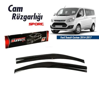 

Rain Window Visor Wind Deflectors For Ford Transit Custom Accessories 2014 2015 2016 2017 Piano Black 2 pcs