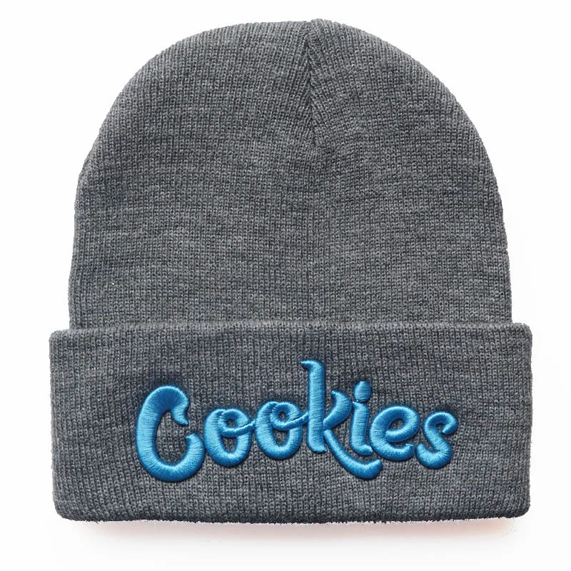 Knitted Hat Trendy Men Women Cookies Pattern Embroidery Ski Warm Winter Beanie Skullies Cap