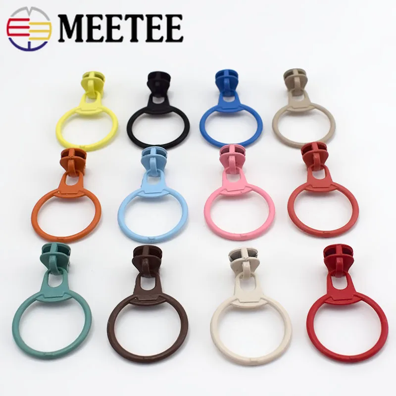 Meetee 30 шт. 3 # круглые кольца слайдеры на молнии для резиновых молний наборы ремонта