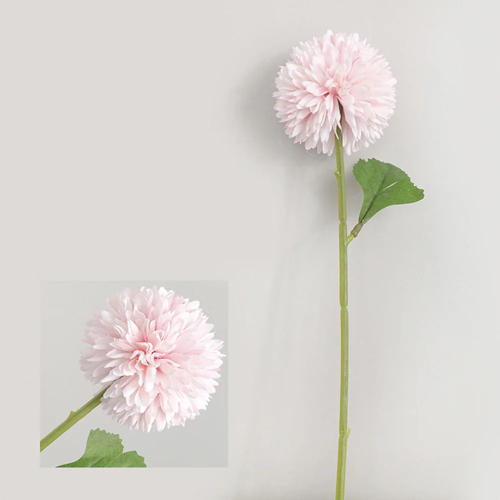 

Artificial Ball Chrysanthemum Silk Flower Heads Colorful Home Office Desk Decor