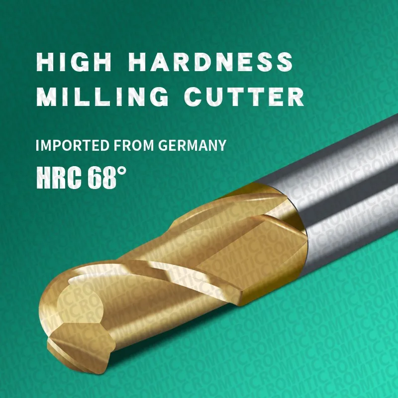 Milling Cutter Alloy Coating Tungsten Steel Tool Cnc Maching Hrc58 Ball Nose Endmills ROMTIC Top Milling Cutter Machine Endmill