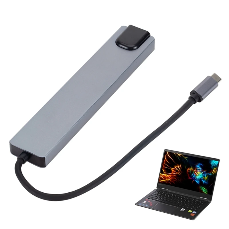 8 в 1 type C к USB SD Micro SD LAN VGA HDMI usb-c переходник концентратор Расширение PD зарядная док-станция Rj45 OTG дисплей для Macbook PC