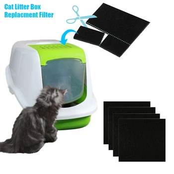 

4/6Pcs Activated Carbon Deodorizing Filter Carbon Deodorant Composting Barrel Litter Box Toilet Trash Filter Cotton Cat Product
