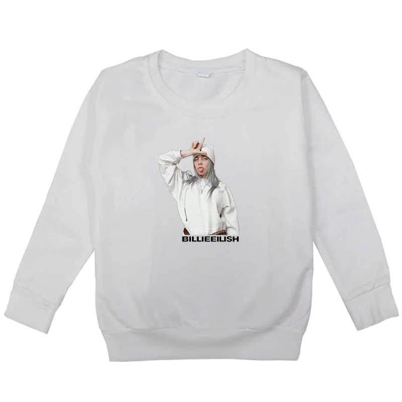 kids hoodies 16 Весна года, Новое поступление, худи для мальчиков и девочек, худи Billie Eilish, хлопковая футболка с длинным рукавом, толстовки, одежда для малышей - Цвет: kids hoodies 16