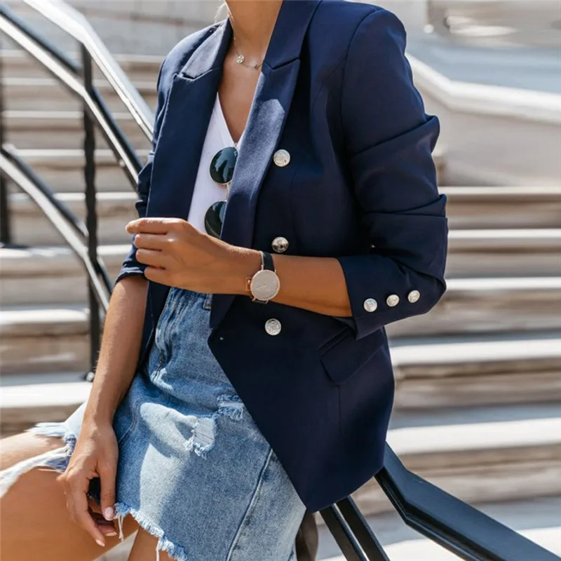 Women Long Sleeve Open Front Short Cardigan Suit Work Office Coat Blazers and Jackets Chaqueta Mujer Blazer Feminino |