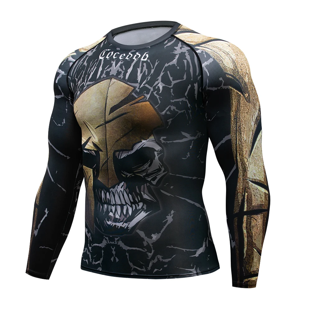 Быстросохнущая Мужская футболка Muay с длинным рукавом Rashguard компрессионная для