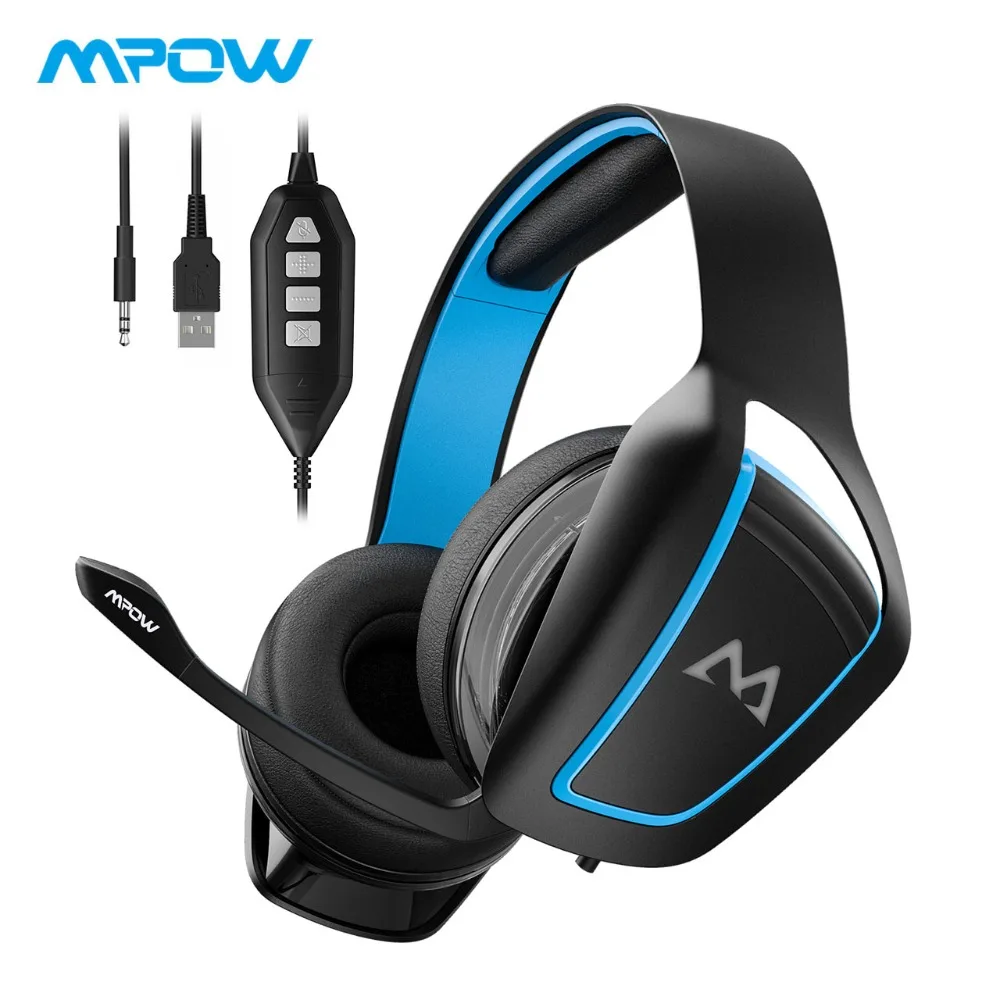 

Mpow EG1 USB&3.5mm Wired Gaming Headset With Mic 7.1 Virtual Surround Sound Gaming Headphones Inline Control For PC/XBOX/PS4
