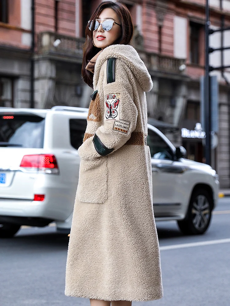 Fur Coat Real Female Sheep Shearling Wool Coats