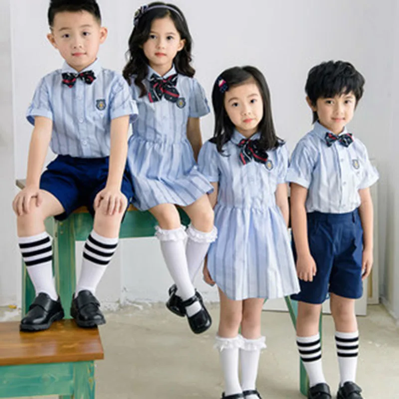 

Primary school class service summer school wind Yinglun kindergarten graduation photo children's school uniform suit