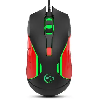 

Optical Colorful LED Light Wired Mouse Six Key Computer Gaming Mice for Office