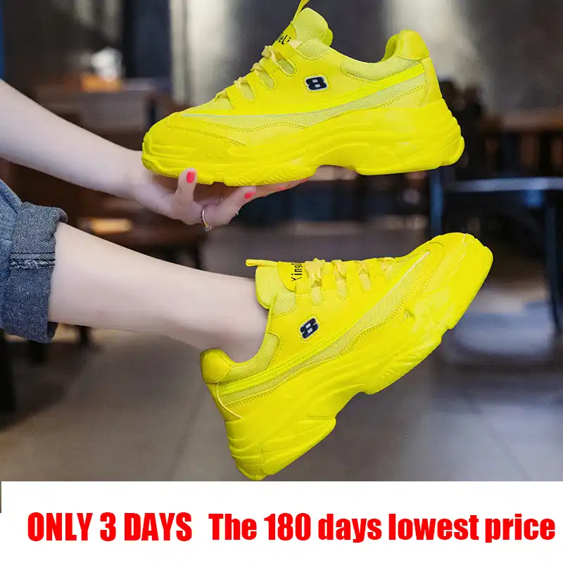 Zapatillas color amarillo para mujer Clearance