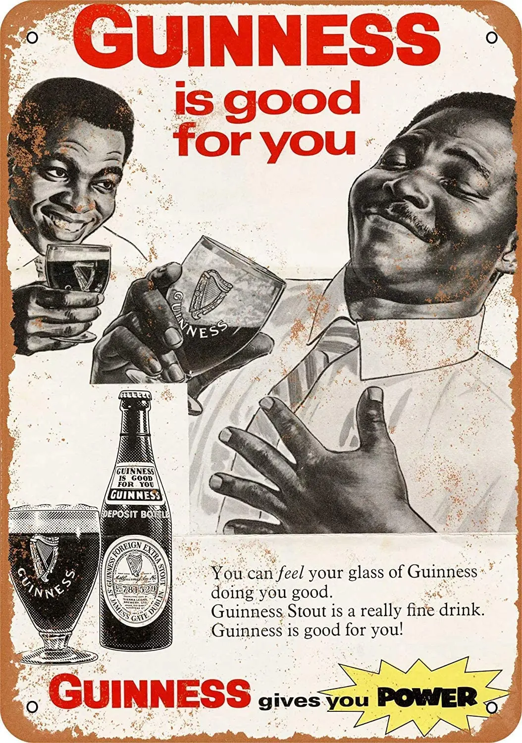 TiuKiu 1968 Guinness Stout пивная винтажная металлическая вывеска Новинка настенная