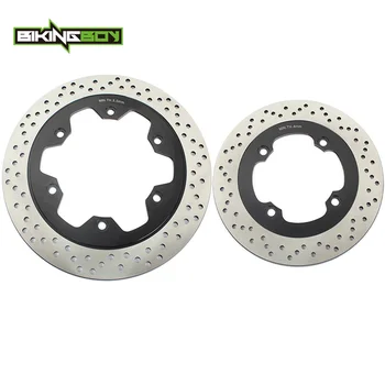 

BIKINGBOY Front Rear Brake Discs Rotors Disks for Honda CB 500 97 98 99 00 01 02 03 XRV 650 Africa Twin 88 89 296mm 240mm