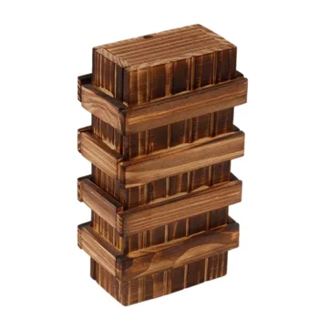 

Puzzles Vintage Wooden Puzzle Box with Secret Drawer Magic Compartment Brain Teaser Wooden Toys Puzzles Boxes Kids Wood Gift fun