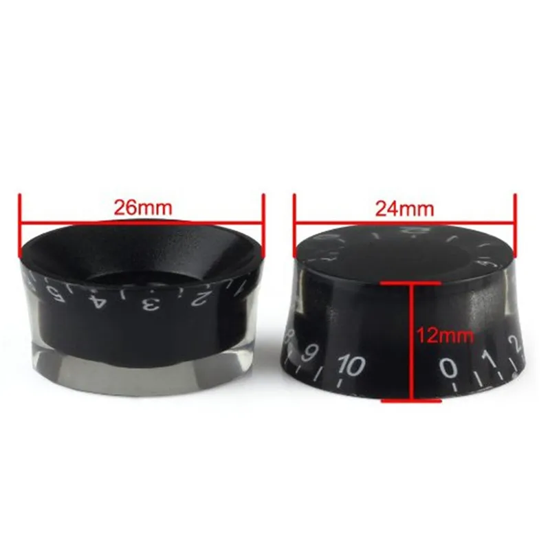 

Gibson Les Paul Replacement Electric Guitar Accessory 4pcs Black Electric Guitar Speed Control Knobs Volume Tone Knobs Parts