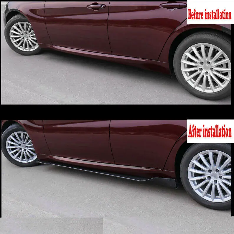 Карбоновая боковая юбка для наращивания губ, пригодная для Alfa Romeo Giulia 200 280