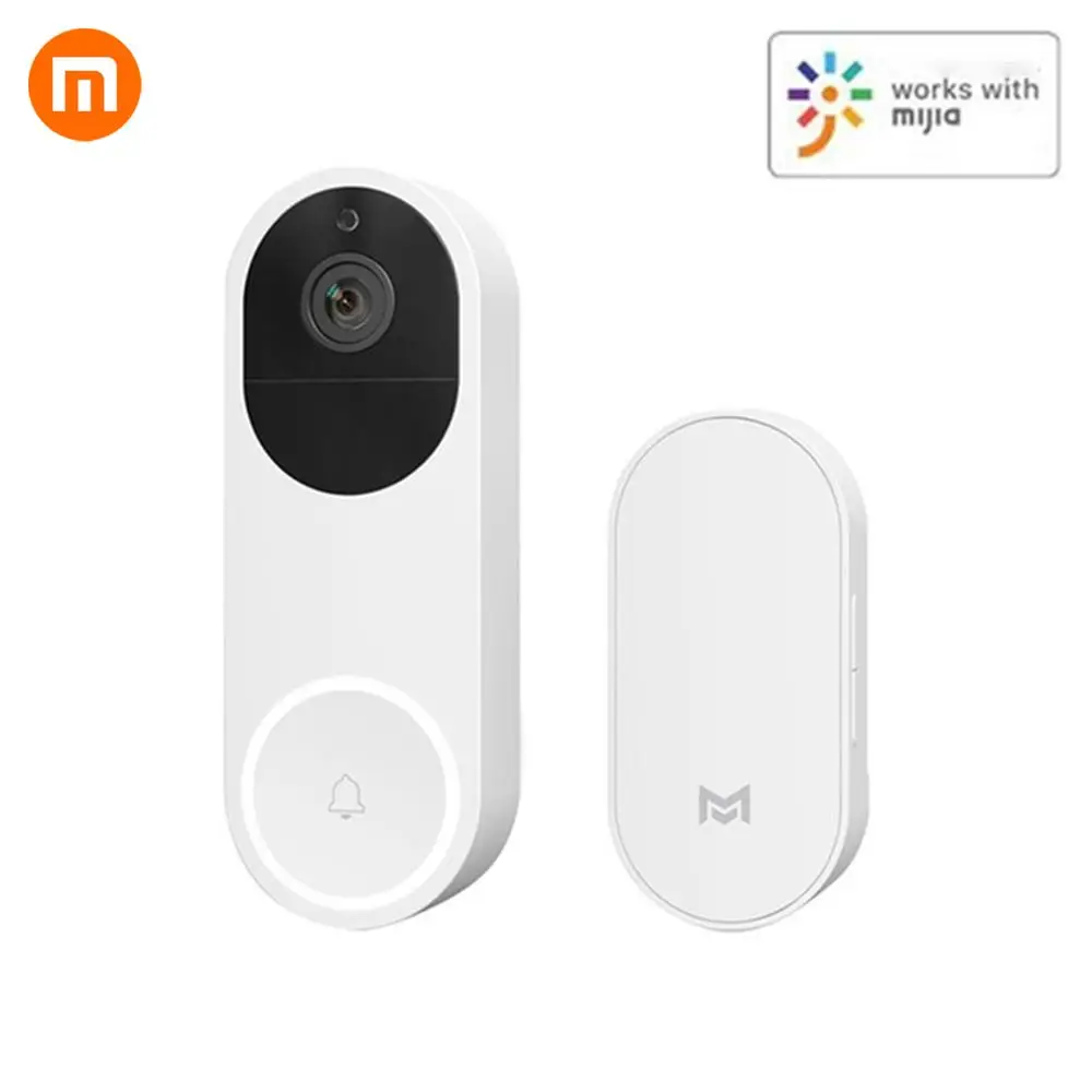 В наличии Xiaomi Xiaomo AI распознавание лица 1080P ИК ночного видения видео дверной