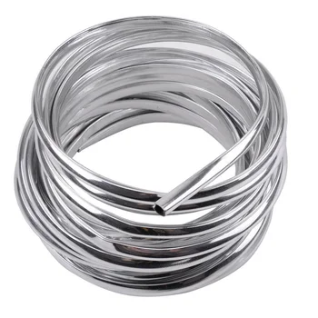 

6M Molding Strip Door Anti Scratch Guard Protector Universal Silver Grille