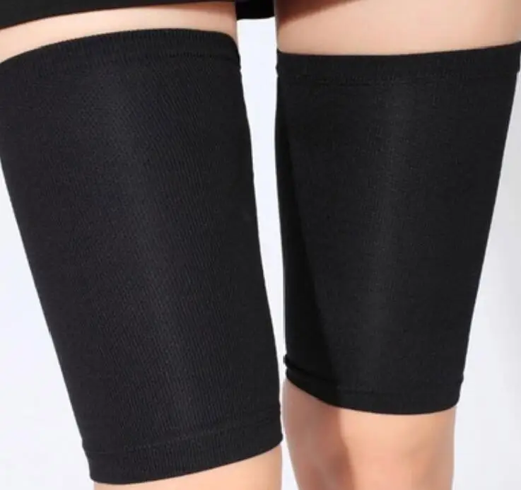 New Woman Leg Shaper Sauna Sweat Thigh Calories off Warmer Slender Slimming Legs Fat Thermo Neoprene Compress Massage Belt - Цвет: Black Leg belt