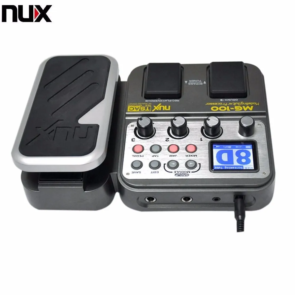 NUX MG-100 Modeling Guitar Processor Effect Pedal Drum Tuner Recorder 58 72 Preset Multi-function | Спорт и развлечения