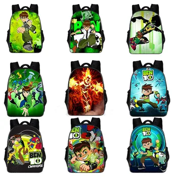 

Ben 10 Backpack for School Children's Bag Ben 10 Omnitrix Cartoon Print Anime Backpacks Kindergarten Bag Kids Toys for Children