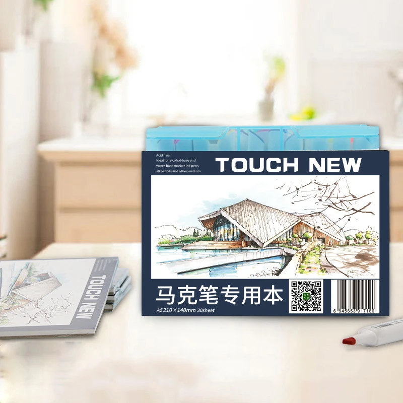 TOUCHNEW A4 A5 Закладка 30 листов Профессиональный Без проникновения бумажный альбом для рисования художественный маркер школьные принадлежности для художника