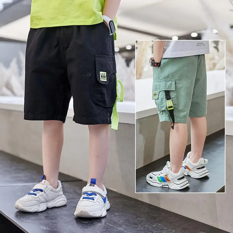 Los niños pantalones cortos de verano de 2021 nuevos niños de cinco pantalones cortos de algodón Casual pantalones para niño niños pantalones cortos deportivos