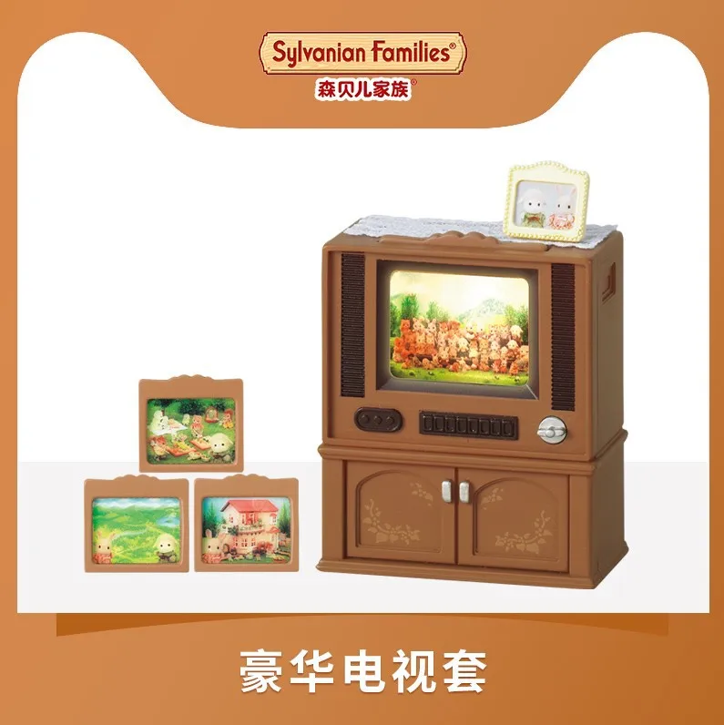 Sylvanian Families игрушка лес роскошный ТВ покрытие девушки игровой дом модель комнаты мебель аксессуары 4264