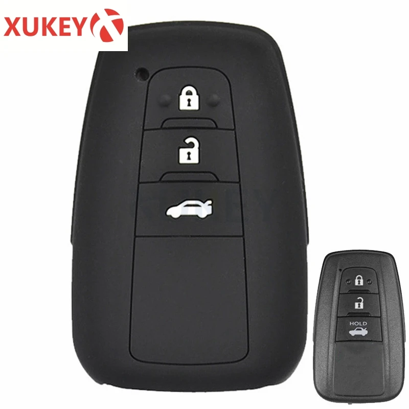 Силиконовый чехол для Toyota Camry CHR Corolla RAV4 Avalon Land Cruiser Prado Prius дистанционного брелока 2