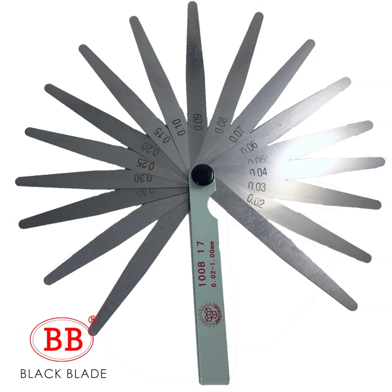 

Feeler Gage Clearance Thickness Filler gap injection Leaf 100mm-200mm 17 Blade 0.02mm-1mm