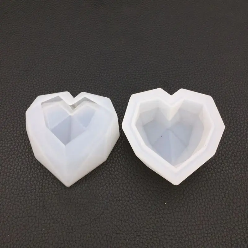 DIY Эпоксидной Изделия из смолы в форме сердца-shape форме, благодаря чему создается ощущение невесомости с ящик для хранения Чехол стол Украшение стола Органайзер Ювелирных изделий контейнер геометрический резки ручной работы