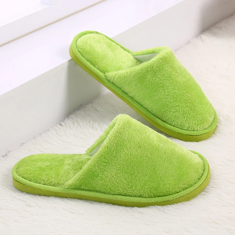 New Autumn Winter Women Men Slippers Bottom Soft Home Shoe Cotton Thick Slippers Indoor Slip-On Slides Comfortable Shoe Slippers