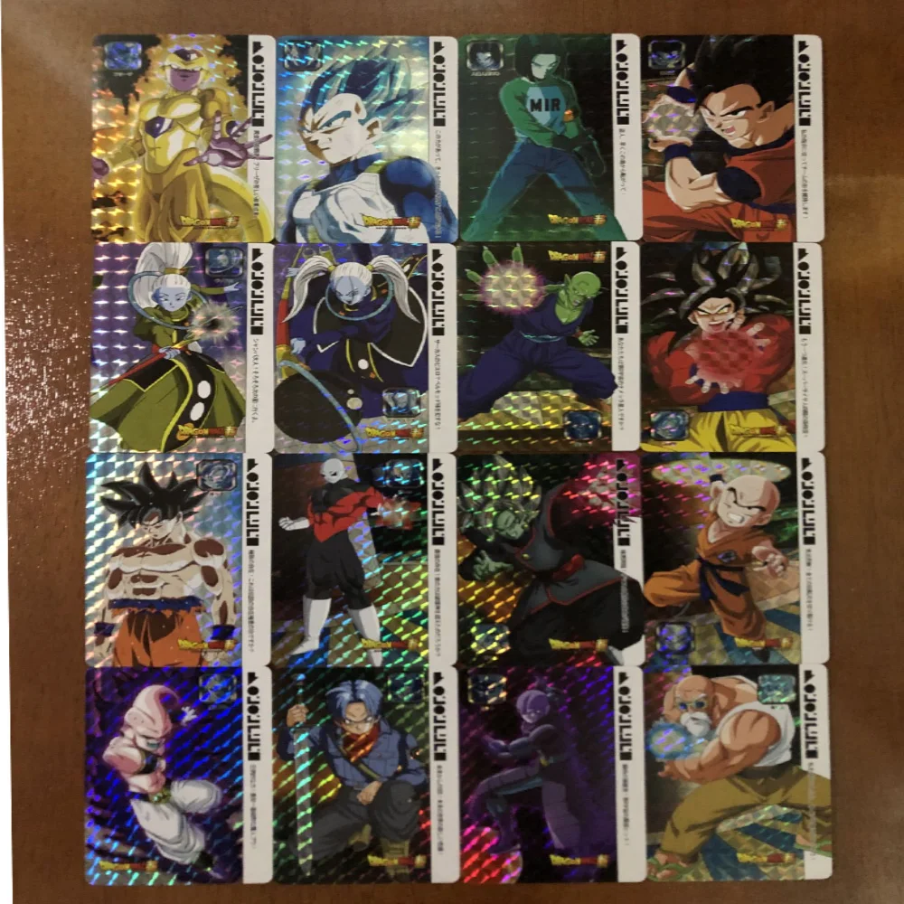 

55pcs Super Dragon Ball Flash Card Limited Hero Battle Super Instinct Goku Vegeta Game Collection Anime Card