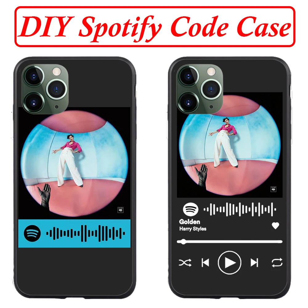 pix Clear Spotify Phone Case diy custom spotify code phone case for