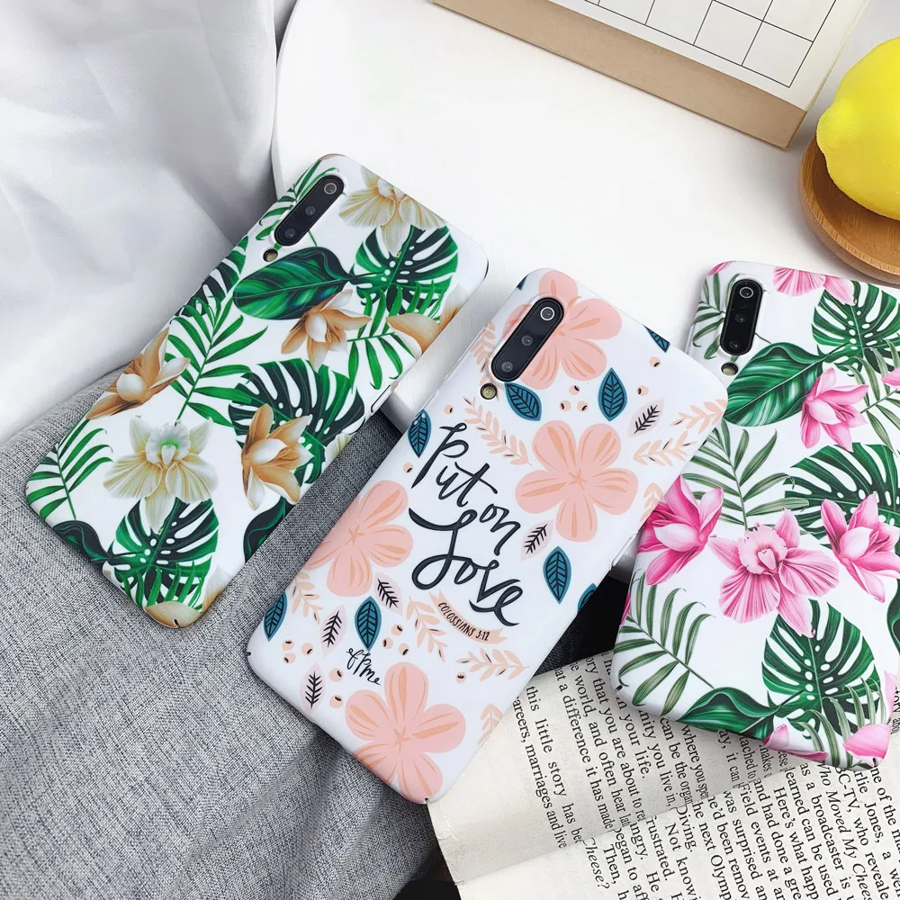 Чехол для телефона Lu mi nous для Red mi Note 7, модный жесткий чехол для ПК Xiaomi mi 8 9, задняя крышка, летний чехол с цветочным принтом
