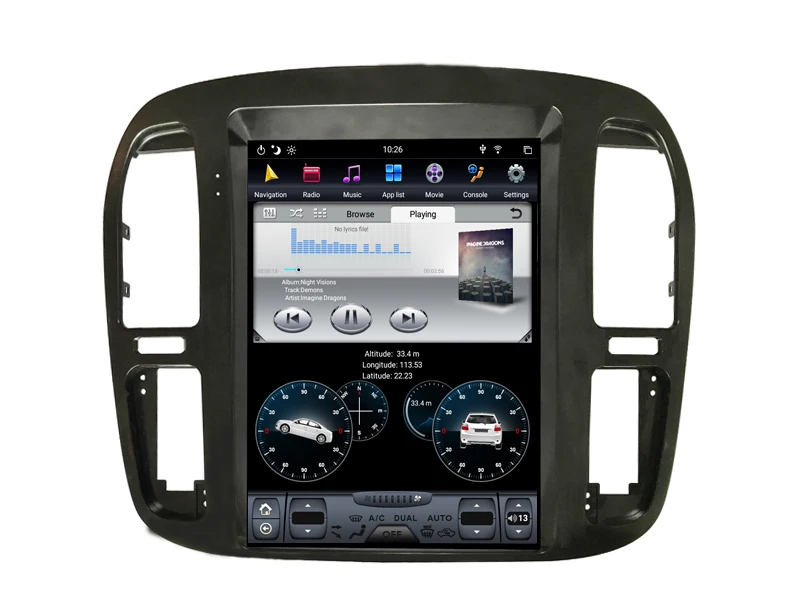 Китайский хороший Tesla Android 8,1 навигация для TOYOTA LAND CRUISER 1999-2002 Bluetooth радио gps Мультимедиа PX6 экран процессора