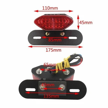 

Aluminum Motorcycle Taillights 12V With E-Marked Super bright Turn Signal