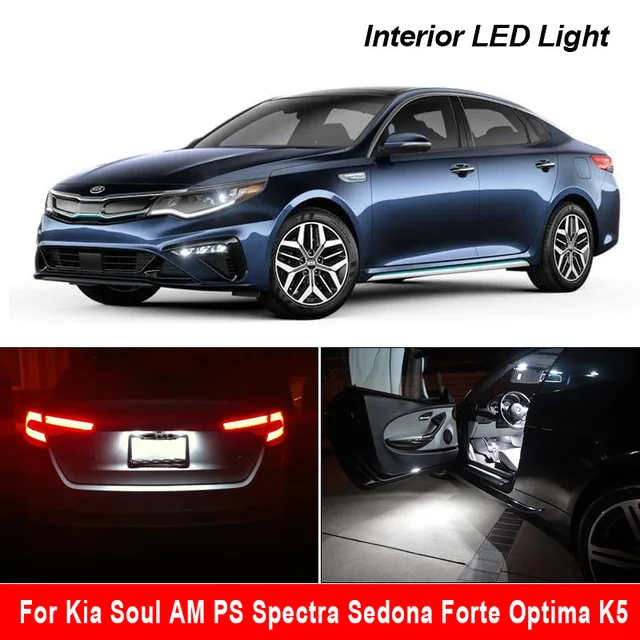 Canbus hata ücretsiz Kia Soul için AM PS Spectra Sedona Forte Optima K5 araç LED iç Dome gövde plaka işık