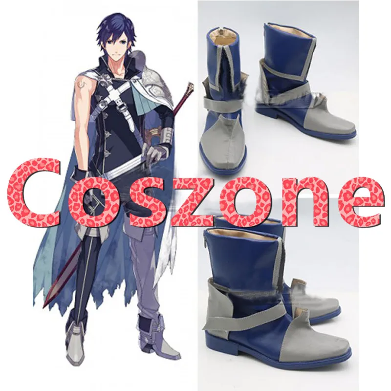 Fire Emblem Chrom Blue Shoes Cosplay Boots (2)