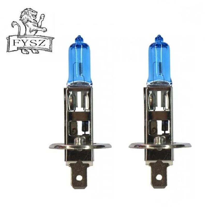 

2Pcs H1 12v 55w 5600k Auto Halogen headlamp bulbs White Light Bulbs Crystal Light