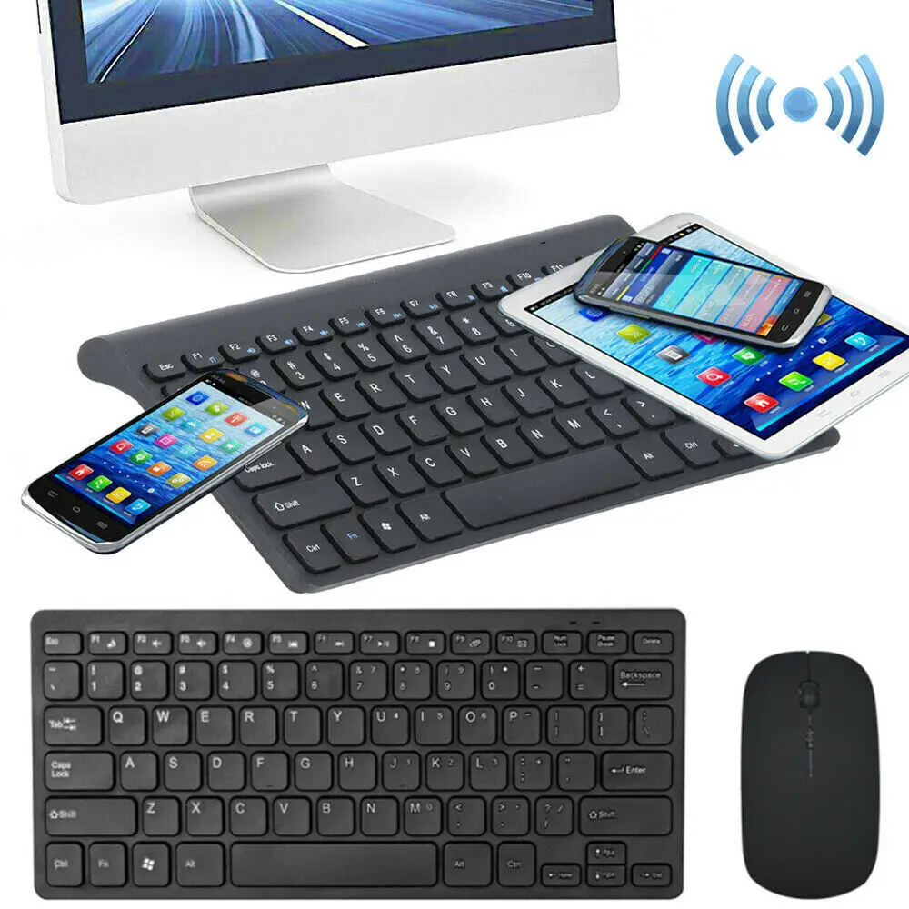 

2.4G keyboard and mouse set Mini ultra-thin wireless mouse and keyboard combination set for PC notebook computers
