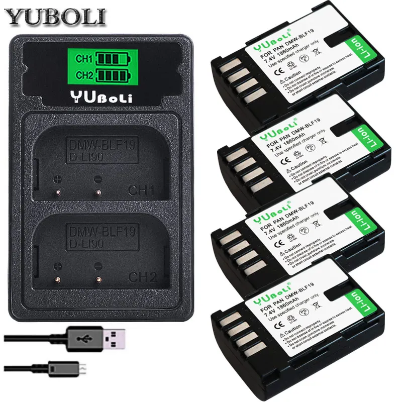 DMW-BLF19 DMW BLF19PP BLF19 BLF19E аккумулятор + ЖК-дисплей двойное зарядное устройство для Panasonic