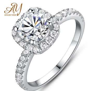 

Big Cubic Zirconia Octagonal Ring Fashion Wedding 925 Silver Jewelry Female Engagement Ring Female Crystal Silver Ring