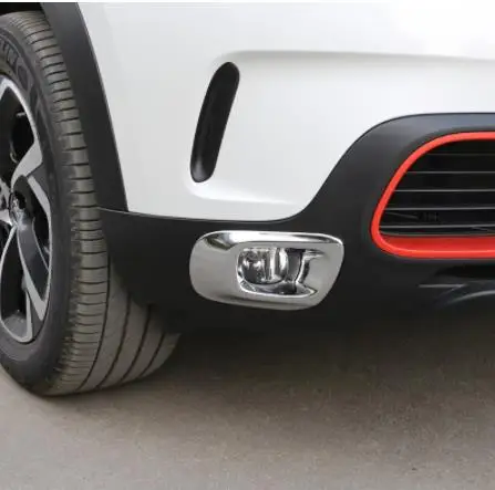 Подходит для Citroen C5 Aircross передний бампер противотуманный светильник капот решетка Накладка противотуманная фара рамка гриль корпус гарнир крышка 2 шт