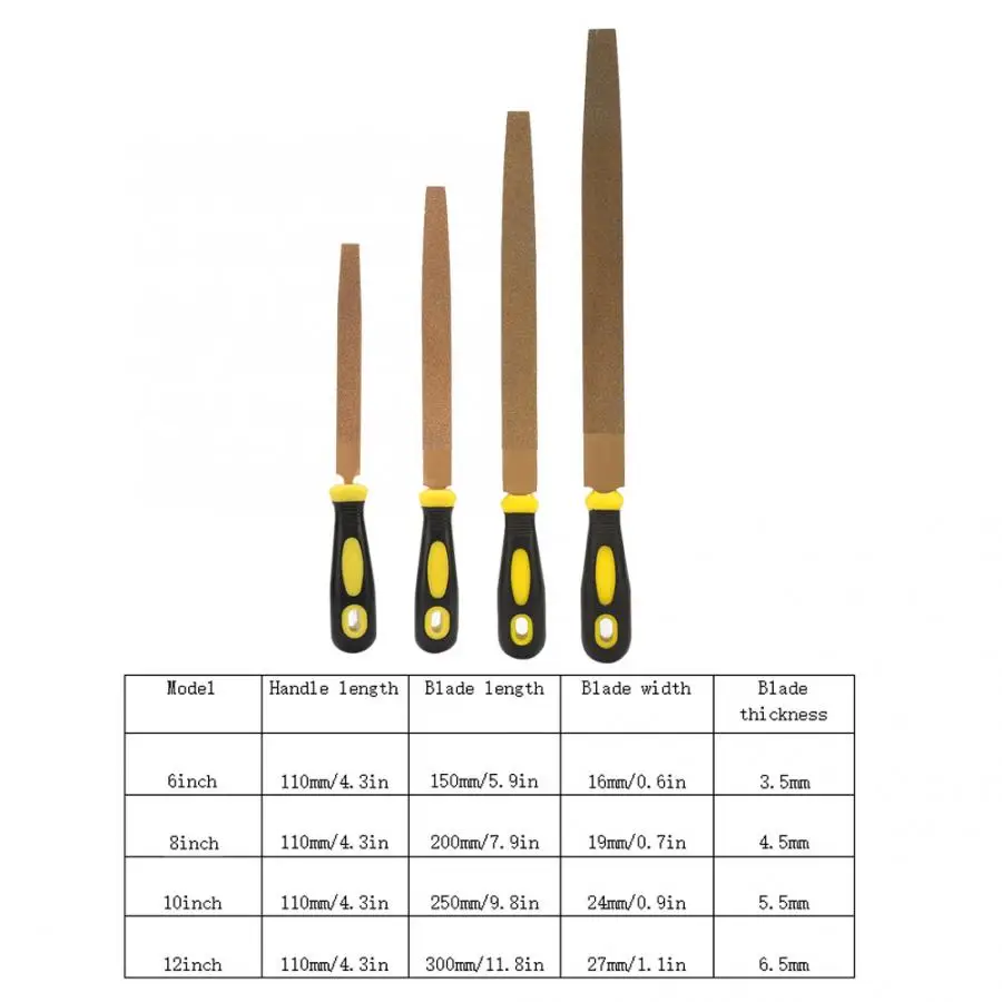 6'' To 12'' Braze Diamond Wood File Steel Rasp Round/Flat/Square/Triangle/Half-round Metal Files for Carving Hand Tools |